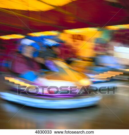 Stock Image - bumper cars . Fotosearch