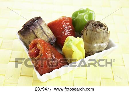 Close-up of antipasto in tray View Large Photo Image Stock Photo - Close-up of antipasto in tray . Fotosearch