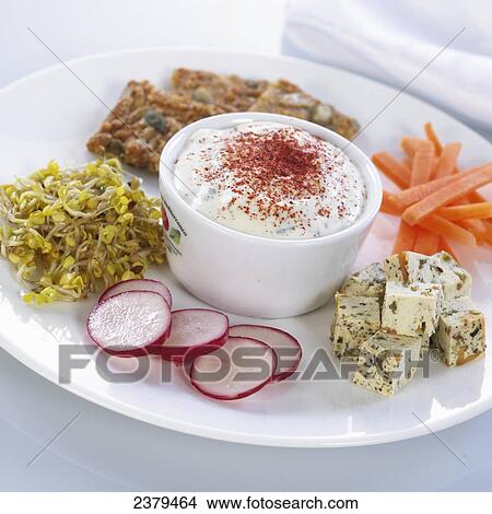 Close-up of bowl of curd with cheese and radishes on plate View Large Photo Image Picture - Close-up of bowl of curd with cheese and radishes on plate . Fotosearch
