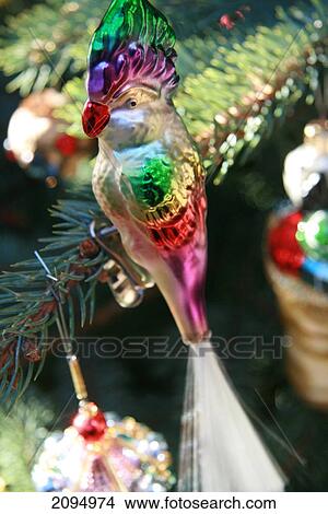 Close-up of Christmas ornament hanging on tree View Large Photo Image Picture - Close-up of Christmas ornament hanging on tree . Fotosearch
