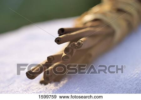 Stock Photo - Close-up of cinnamon sticks . Fotosearch