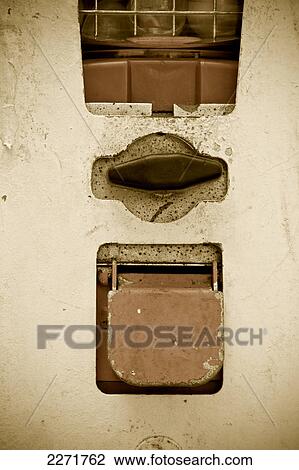 Stock Image - Close-up of mailslots . Fotosearch