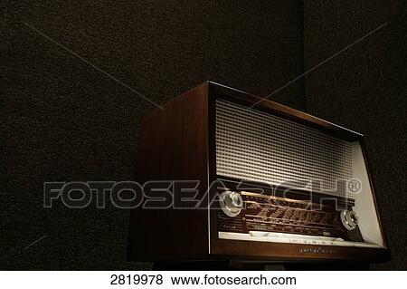 Close-up of old fashioned radio set  View Large Photo Image Stock Photo - Close-up of old fashioned radio set . Fotosearch