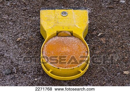 Close-up of road reflector View Large Photo Image Stock Photo - Close-up of road reflector . Fotosearch