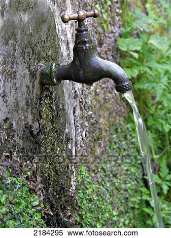 Close-up of running faucet View Large Photo Image Stock Photography - Close-up of running faucet . Fotosearch