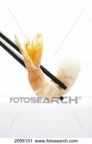 Close-up of shrimp with chopstick View Large Photo Image Stock Image - Close-up of shrimp with chopstick . Fotosearch
