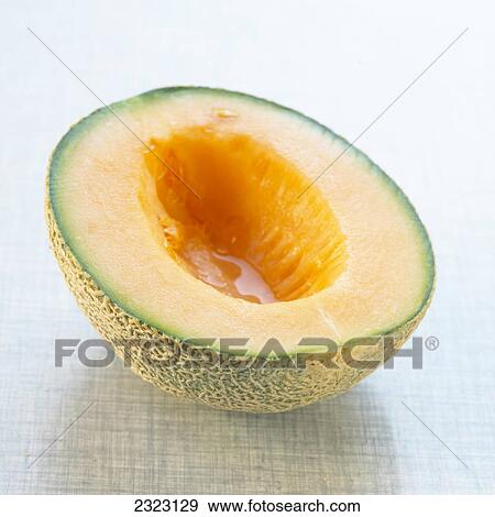 Stock Photo - Close-up of slice of melon . Fotosearch