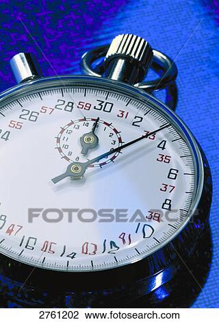Stock Image - Close-up of stopwatch . Fotosearch