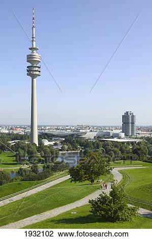 Communication tower in city View Large Photo Image Stock Image - Communication tower in city . Fotosearch