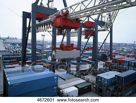 Container harbour View Large Photo Image Stock Image - Container harbour . Fotosearch