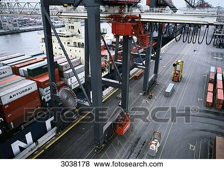 Stock Photo - Container harbour . Fotosearch
