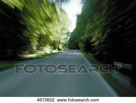Stock Image - Country road . Fotosearch
