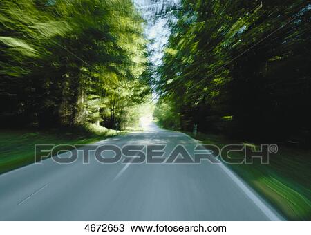 Stock Image - Country road . Fotosearch
