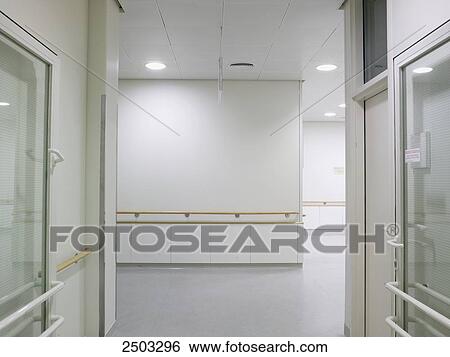 Stock Photograph - Empty corridor of hospital . Fotosearch
