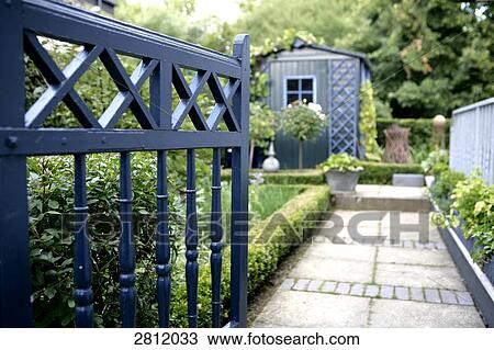 Entrance of garden View Large Photo Image Stock Image - Entrance of garden . Fotosearch