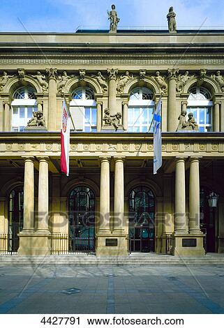 Stock Image - Entrance of the Stock Exchange Frankfurt, Germany . Fotosearch