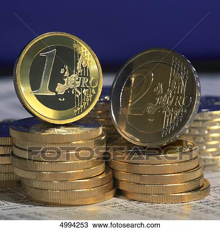 Stock Image - European coins . Fotosearch