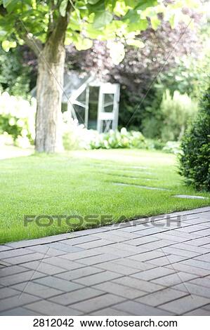 Footpath in park View Large Photo Image Stock Image - Footpath in park . Fotosearch