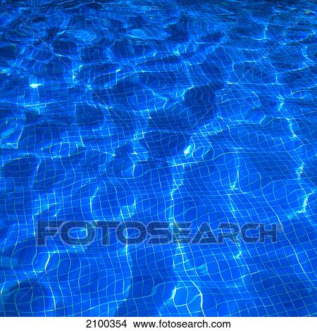 Picture - High angle view of rippled water in swimming pool . Fotosearch
