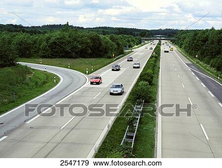 High angle view of traffic on highway View Large Photo Image Stock Photo - High angle view of traffic on highway . Fotosearch