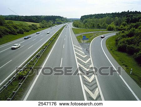 High angle view of traffic on highway View Large Photo Image Stock Photograph - High angle view of traffic on highway . Fotosearch