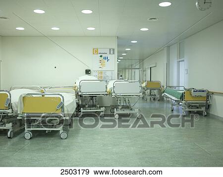 Stock Photo - Interiors of hospital ward . Fotosearch