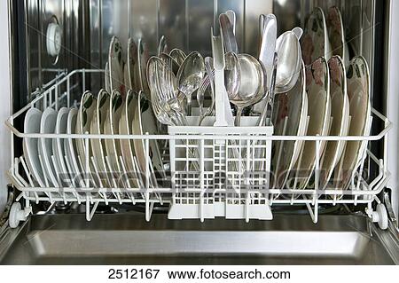 Kitchen utensils in dishwasher View Large Photo Image Stock Photo - Kitchen utensils in dishwasher . Fotosearch