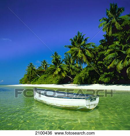 Lonely laggon with a boat View Large Photo Image Stock Photograph - Lonely laggon with a boat . Fotosearch