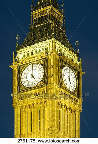 Stock Photography - Low angle view of clock tower, Big Ben, City Of Westminster, London, England . Fotosearch
