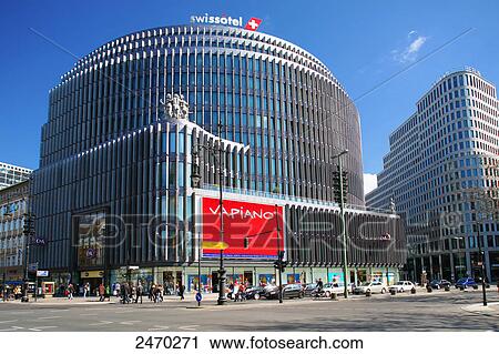 Low angle view of hotel building in city, SwissHotel, Berlin, Germany View Large Photo Image Stock Image - Low angle view of hotel building in city, SwissHotel, Berlin, Germany . Fotosearch