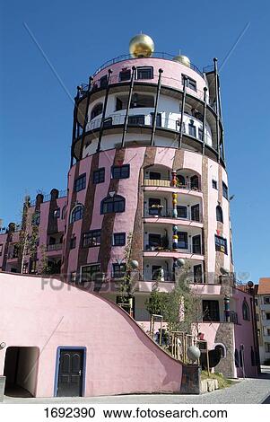 Stock Image - Low angle view of residential building . Fotosearch