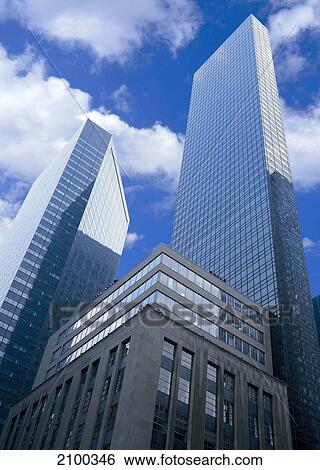 Low angle view of skyscrapers, New York City, New York State, USA View Large Photo Image Stock Photograph - Low angle view of skyscrapers, New York City, New York State, USA . Fotosearch