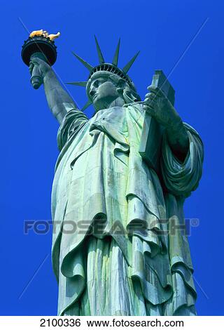 Low angle view of statue, Statue Of Liberty, Liberty Island, New York City, New York State, USA View Large Photo Image Stock Photograph - Low angle view of statue, Statue Of Liberty, Liberty Island, New York City, New York State, USA . Fotosearch