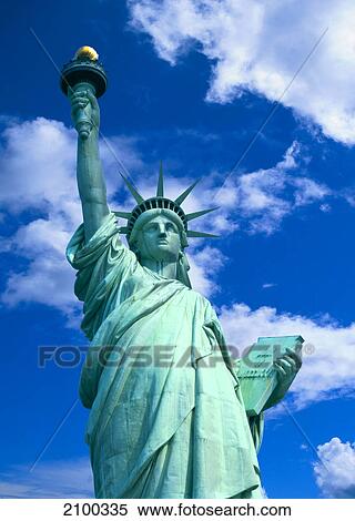 Stock Photography - Low angle view of statue, Statue Of Liberty, Liberty Island, New York City, New York State, USA . Fotosearch