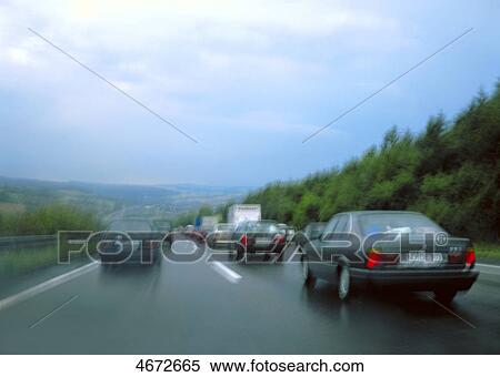 Stock Photography - Motorway, bad weather . Fotosearch