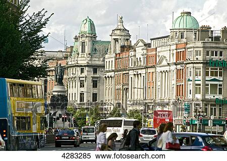 O'Connell Street, Dublin, Ireland View Large Photo Image Stock Photography - O'Connell Street, Dublin, Ireland . Fotosearch