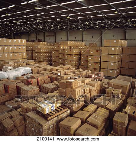 Packed boxes in warehouse View Large Photo Image Stock Image - Packed boxes in warehouse . Fotosearch