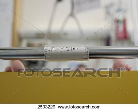 Stock Photo - Patient's name label on hospital bed . Fotosearch