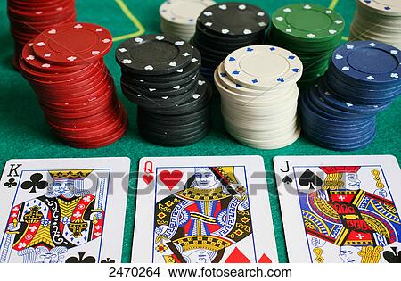 Playing cards with gambling chips View Large Photo Image Picture - Playing cards with gambling chips . Fotosearch
