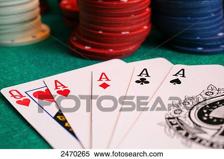 Stock Photography - Playing cards with gambling chips . Fotosearch