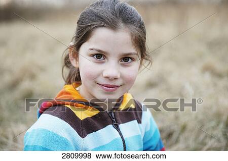 Portrait of girl smiling View Large Photo Image Stock Photo - Portrait of girl smiling . Fotosearch