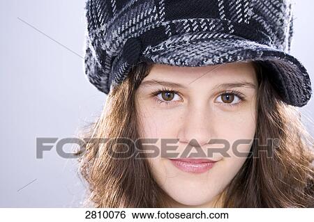 Portrait of girl smiling View Large Photo Image Stock Photograph - Portrait of girl smiling . Fotosearch