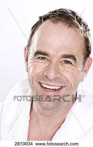 Picture - Portrait of man smiling . Fotosearch