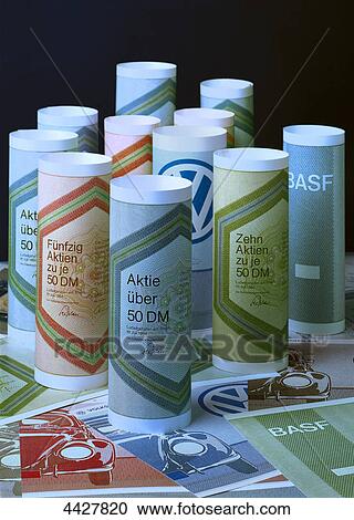 Stock Image - Rolled German Stocks . Fotosearch