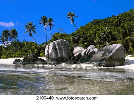 Seychelles Islands, lonely beach View Large Photo Image Stock Image - Seychelles Islands, lonely beach . Fotosearch