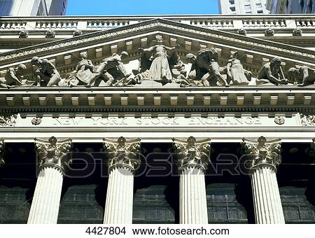 The Front of the New York Stock Exchange View Large Photo Image Picture - The Front of the New York Stock Exchange . Fotosearch