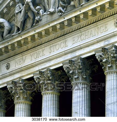 Stock Image - The Front of the New York Stock Exchange . Fotosearch
