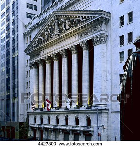 Stock Image - The Front of the New York Stock Exchange . Fotosearch