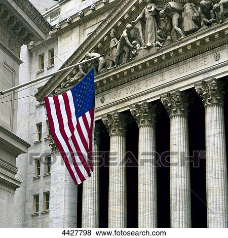 Stock Photo - The Front of the New York Stock Exchange . Fotosearch