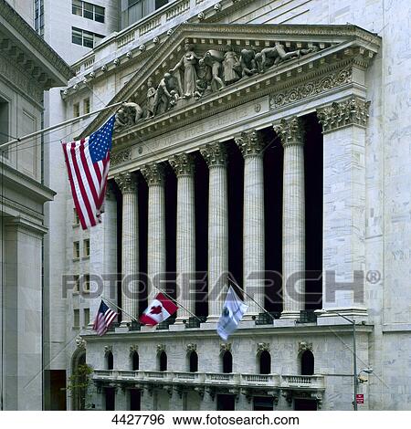 The Front of the New York Stock Exchange View Large Photo Image Stock Photograph - The Front of the New York Stock Exchange . Fotosearch